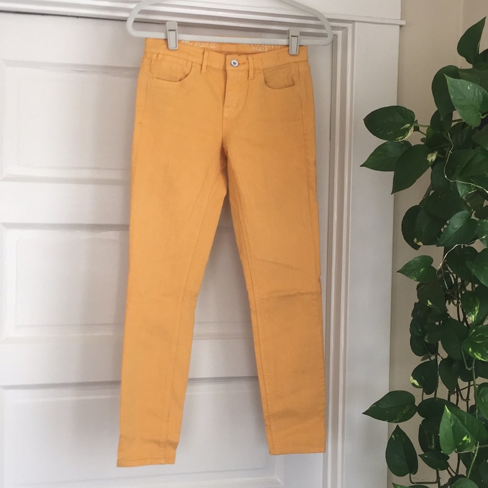 Madewell Mustard Skinny Skinny Ankle Jeans